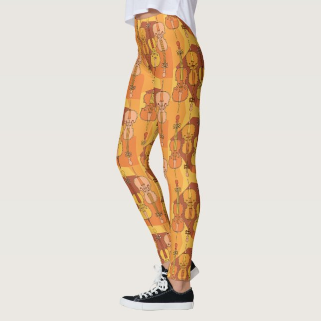 Colorful Cello Pattern Leggings (Left)