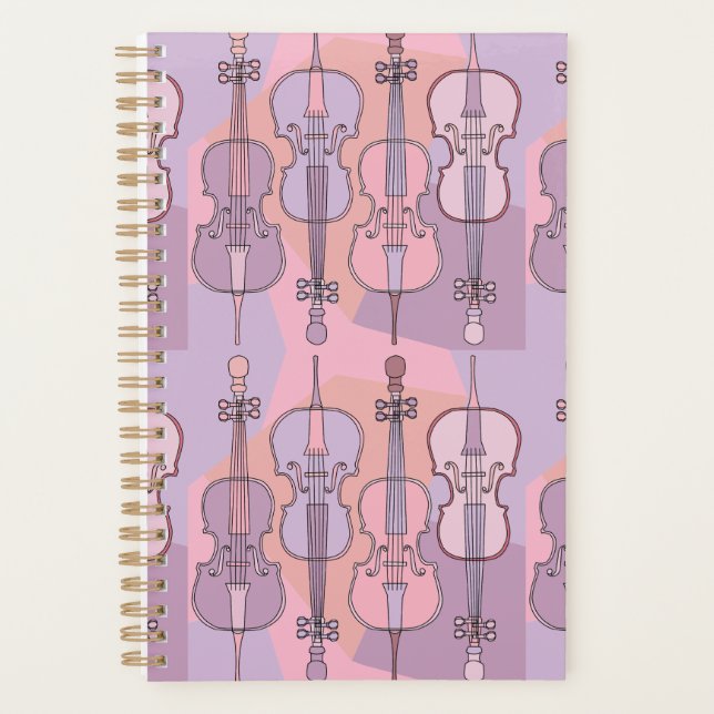 Colorful Cello Pattern   Planner (Front)