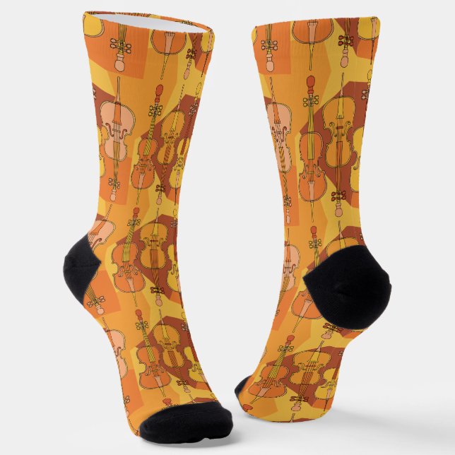 Colorful Cello Pattern Socks (Angled)