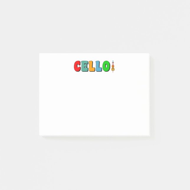 Colorful Cello Post-it Notes (Front)