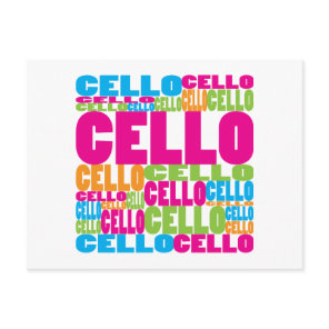 Colorful Cello Postcard