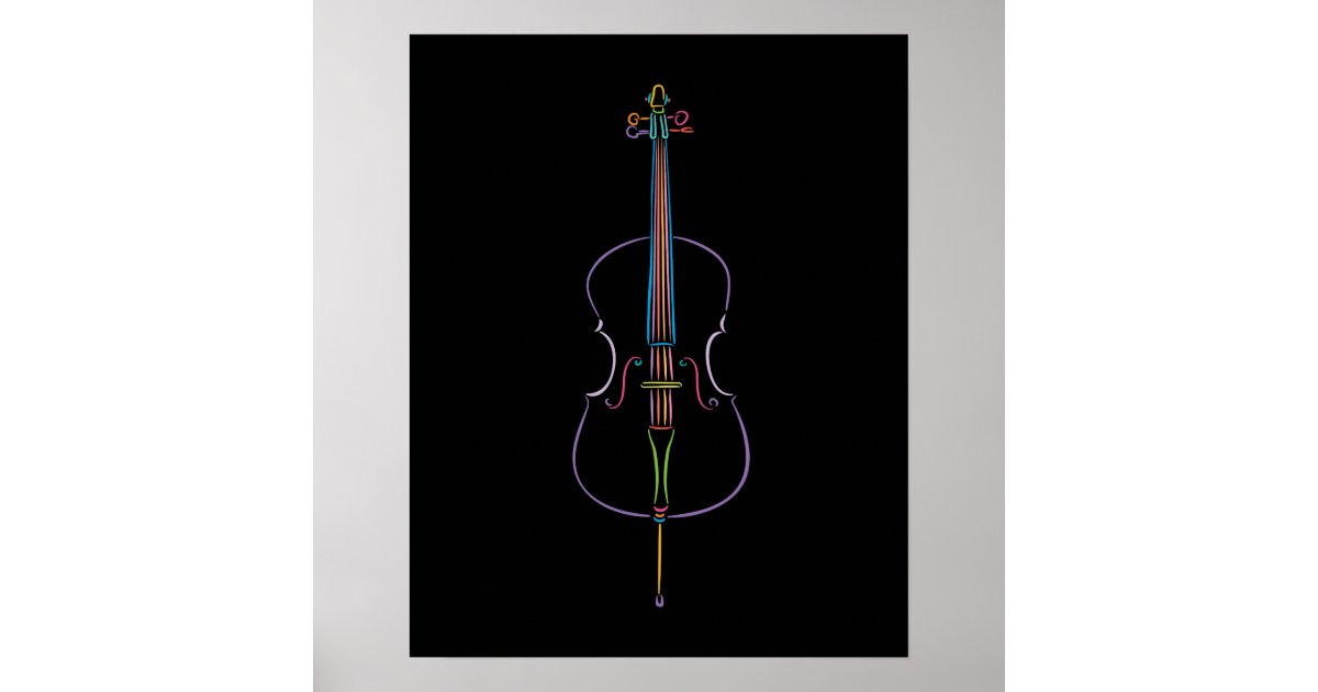 Colorful Cello Poster Zazzle 1448