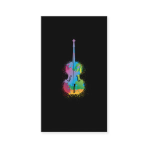 Colorful Cello Retro Music Lover Cellist Business Card
