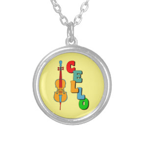 Colorful Cello Silver Plated Necklace