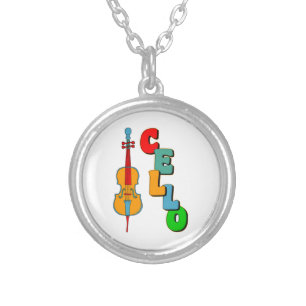 Colorful Cello Silver Plated Necklace