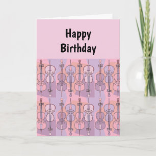 Colorful Cellos Birthday Card