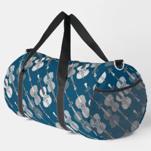 Colorful Cellos Pattern Duffle Bag