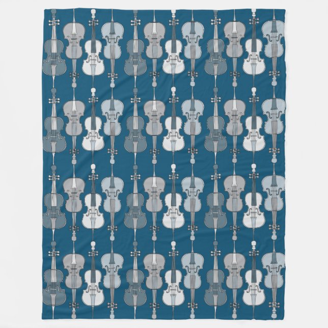 Colorful Cellos Pattern  Fleece Blanket (Front)