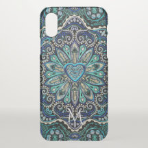 Colorful Celtic Heart Knot Mandala Monogram