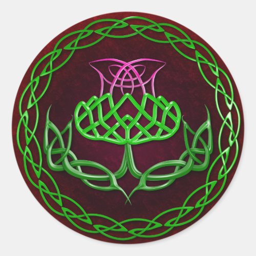 Colorful Celtic Knot Thistle