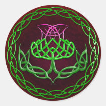 Colorful Celtic Knot Thistle