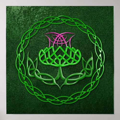 Colorful Celtic Knot Thistle
