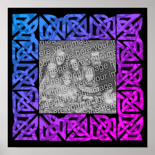 Colorful Celtic Knots Frame Add Your Photo  Poster