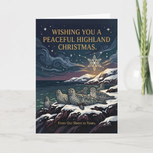 Colorful Celtic Thistle Christmas Card