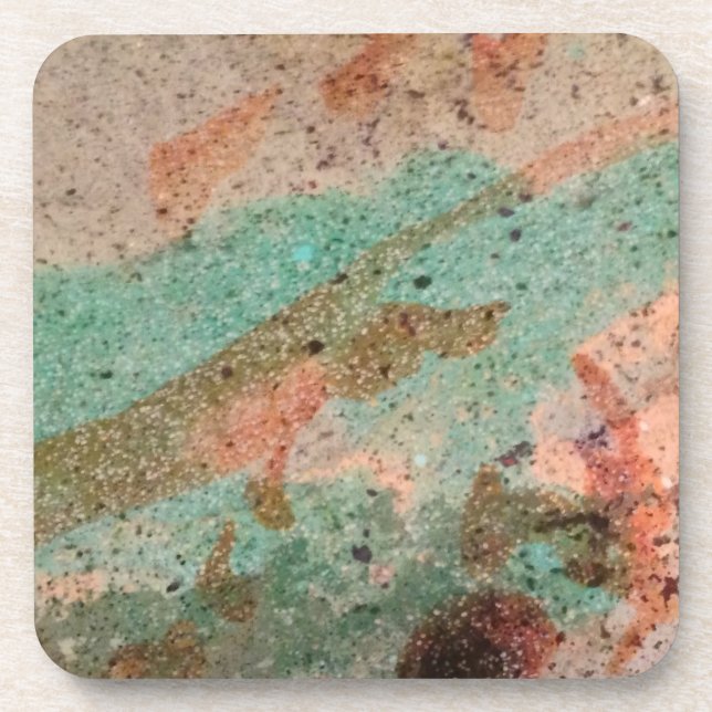 Colorful Cement Bar Top Coaster (Front)