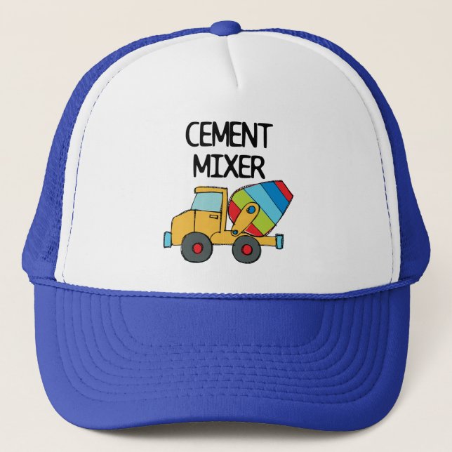 Colorful Cement Mixer Trucker Hat (Front)