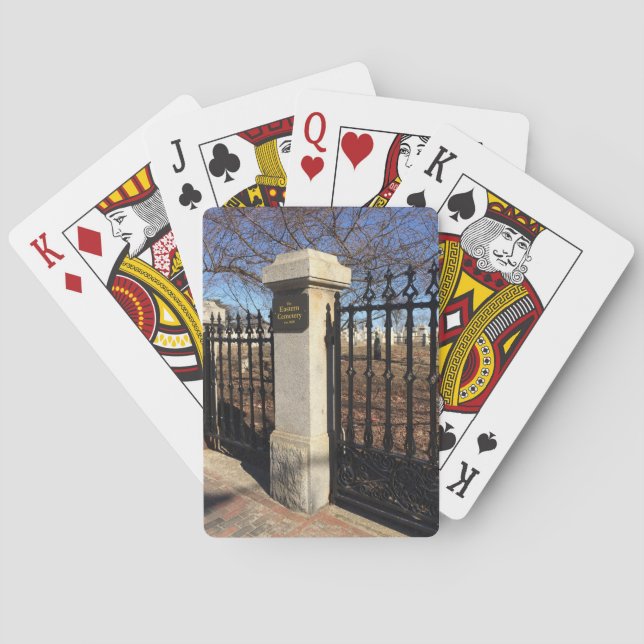Colorful Cemetery Gate Playing Cards (Back)