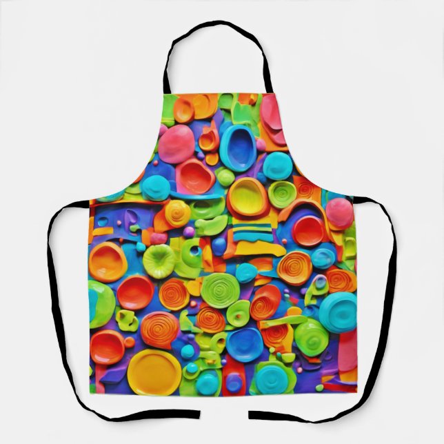 Colorful Ceramic Art Apron (Front)