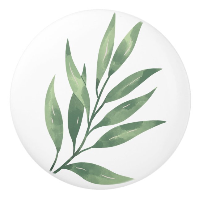 Colorful ceramic knobs leaf (Front)