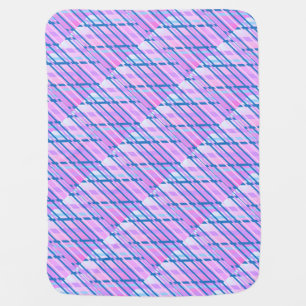 colorful ceramic pattern purple geometric design swaddle blanket
