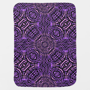 colorful ceramic pattern purple geometric design swaddle blanket