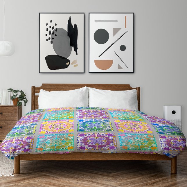 Colorful ceramic tile imitation geometric pattern duvet cover (Creator Uploaded)