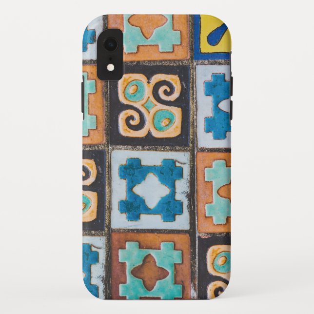 Colorful Ceramic Tiles Pattern Design Case-Mate iPhone Case (Back)