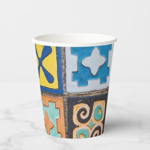 Colorful Ceramic Tiles Pattern Design  Paper Cups