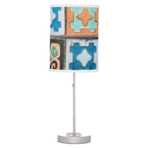 Colorful Ceramic Tiles Pattern Design Table Lamp