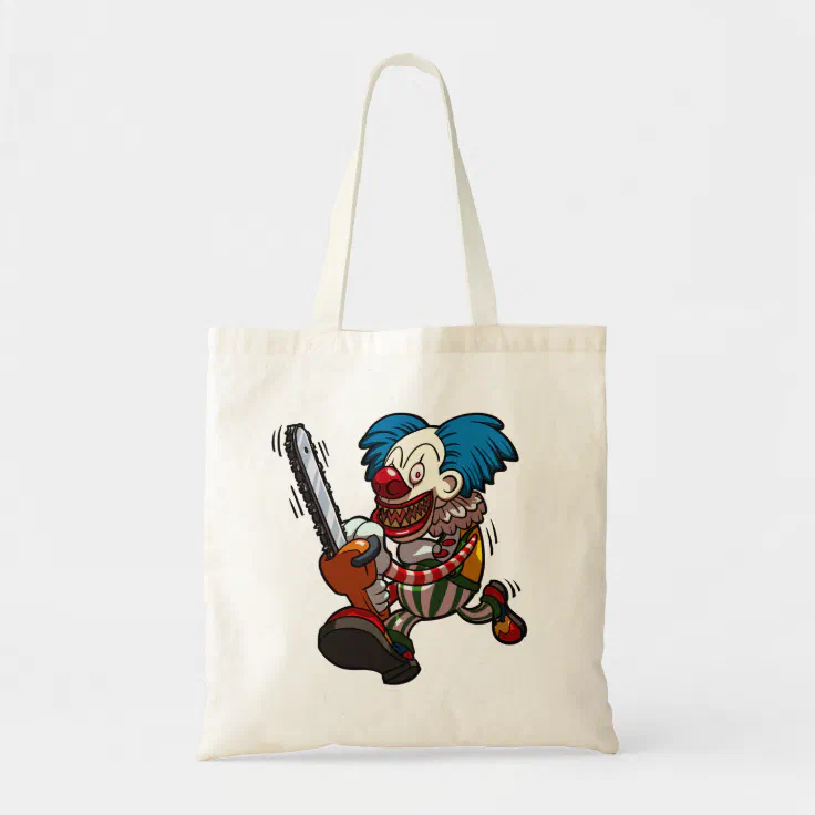 Scary Clown Print Pattern Leather Tote Bag main image 1