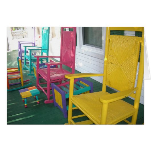 colorful chairs on a porch (Front Horizontal)