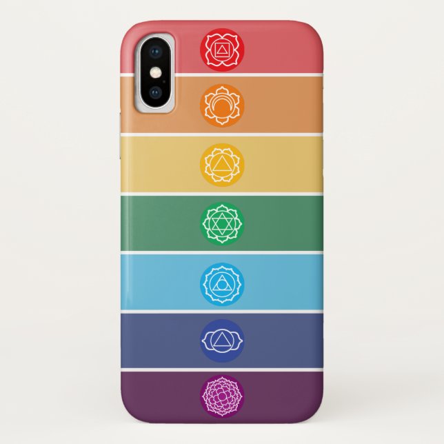 Colorful Chakra Human Energy Case-Mate iPhone Case (Back)