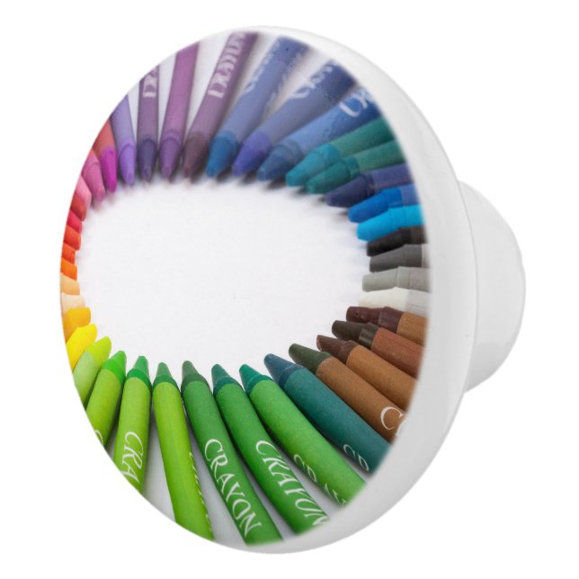 Colorful chalk crayons ceramic knob (Right)