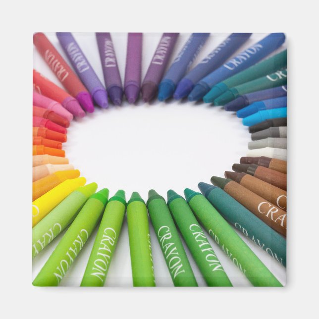 Colorful chalk crayons magnet (Front)
