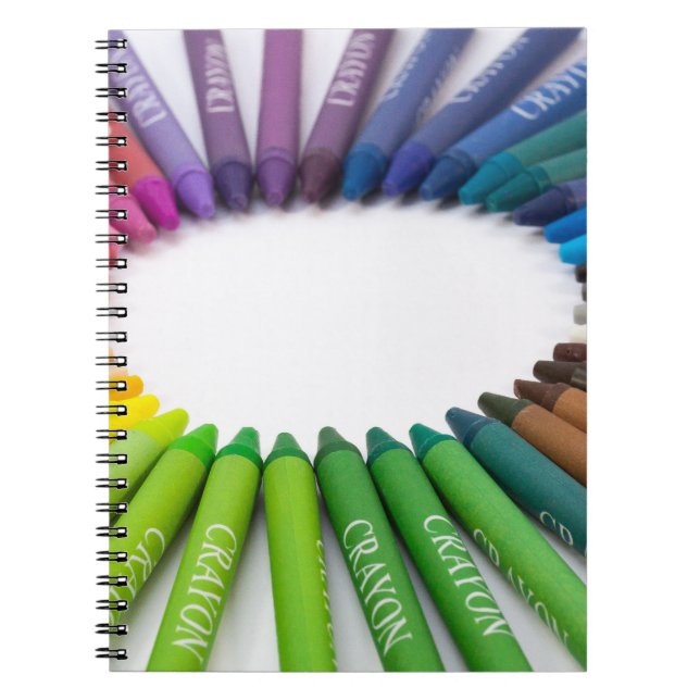 Colorful chalk crayons notebook (Front)