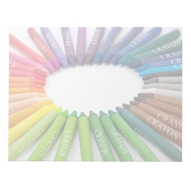 Colorful chalk crayons notepad (Front)