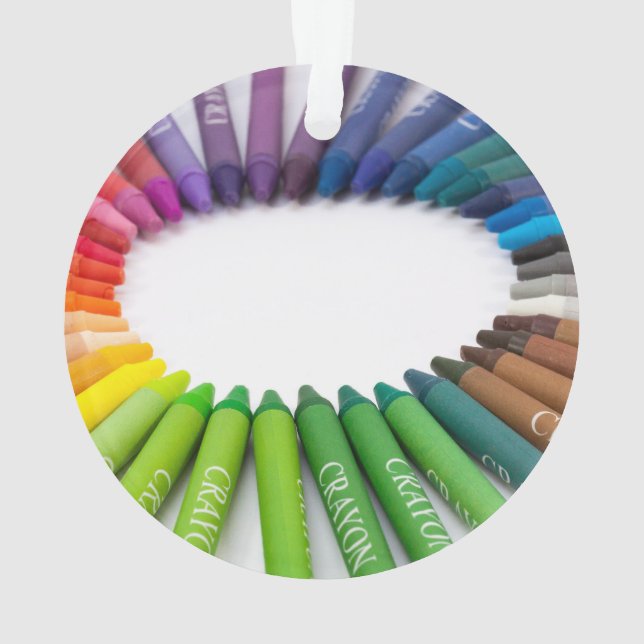 Colorful chalk crayons ornament (Back)