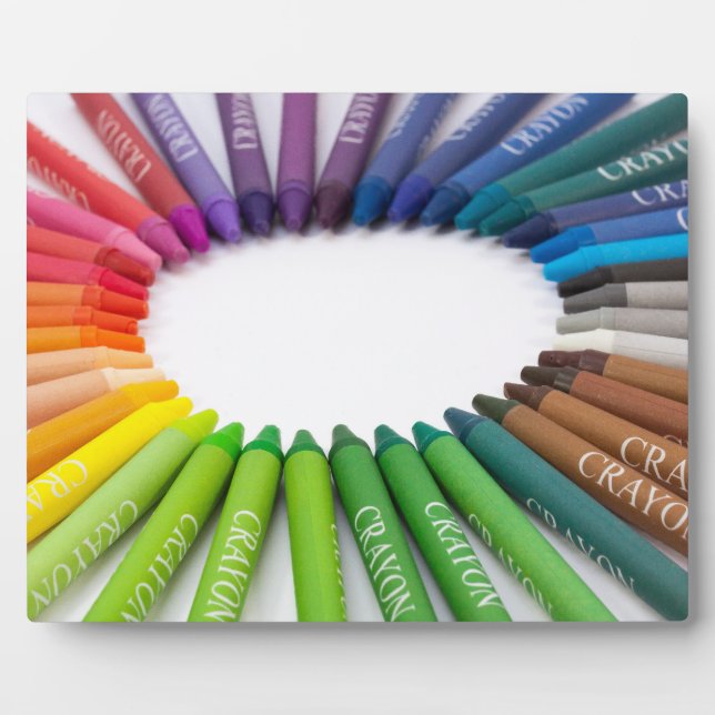 Colorful chalk crayons plaque (Front)