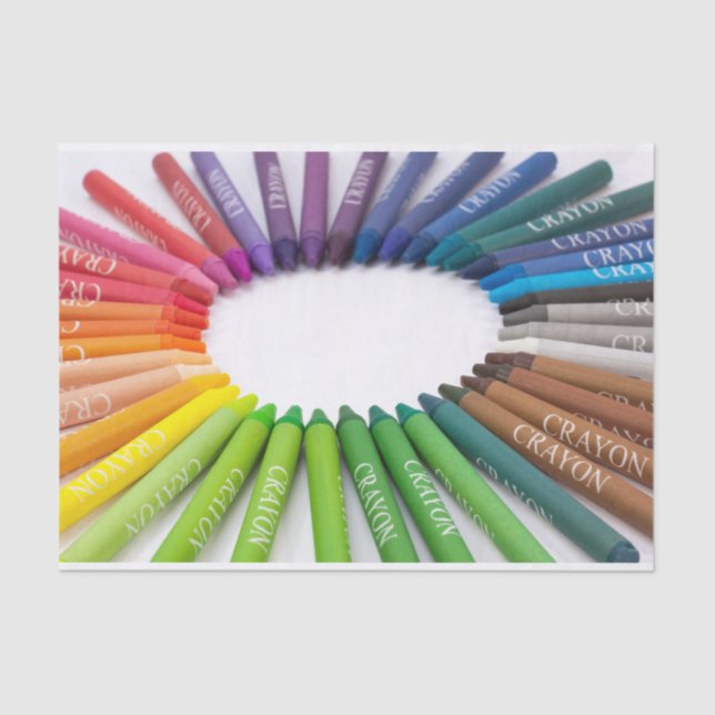 Colorful chalk crayons tissue paper (Front)