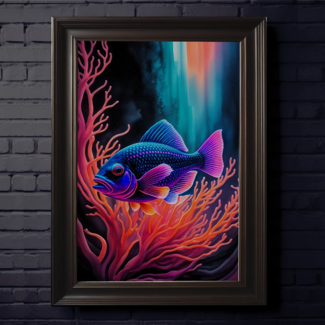 Colorful Chalk Drawing Fish Poster (Creator Uploaded)