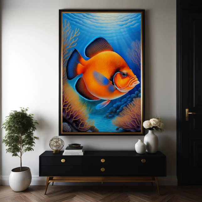 Colorful Chalk Drawing Fish Poster (Creator Uploaded)