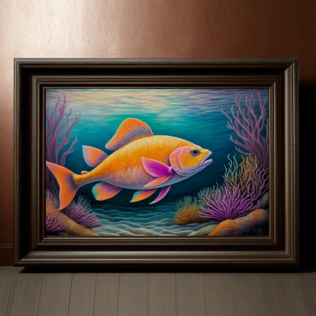 Colorful Chalk Drawing Fish Poster (Creator Uploaded)