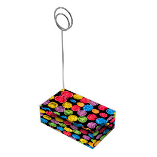 Colorful chalk Table Card Holder