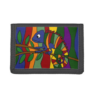 Colorful Chameleon Art Wallet