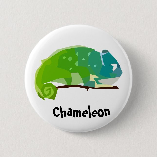 Colorful Chameleon Button (Front)