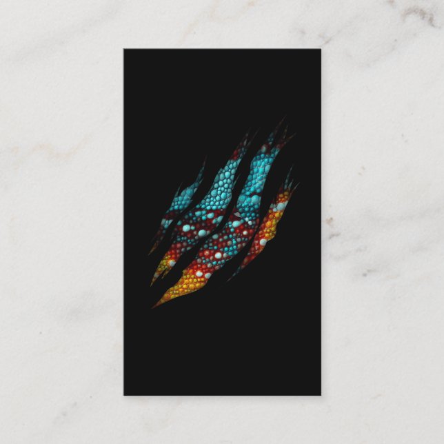 Colorful Chameleon Skin Business Card (Front)