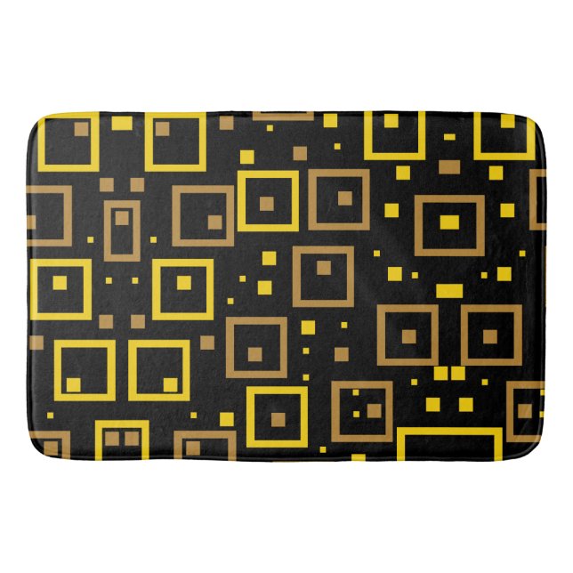 Colorful Chaos: Random Color Splashes Bath Mat (Front)