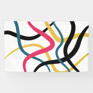 Colorful, chaotic, bold vibrant modern graphic art banner