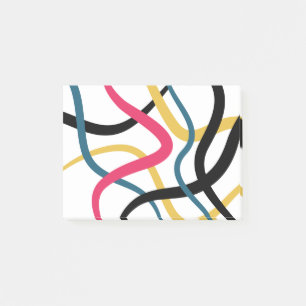 Colorful, chaotic, bold vibrant modern graphic art post-it notes