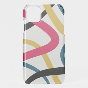 Colorful, chaotic, bold vibrant modern graphic art iPhone 11 case